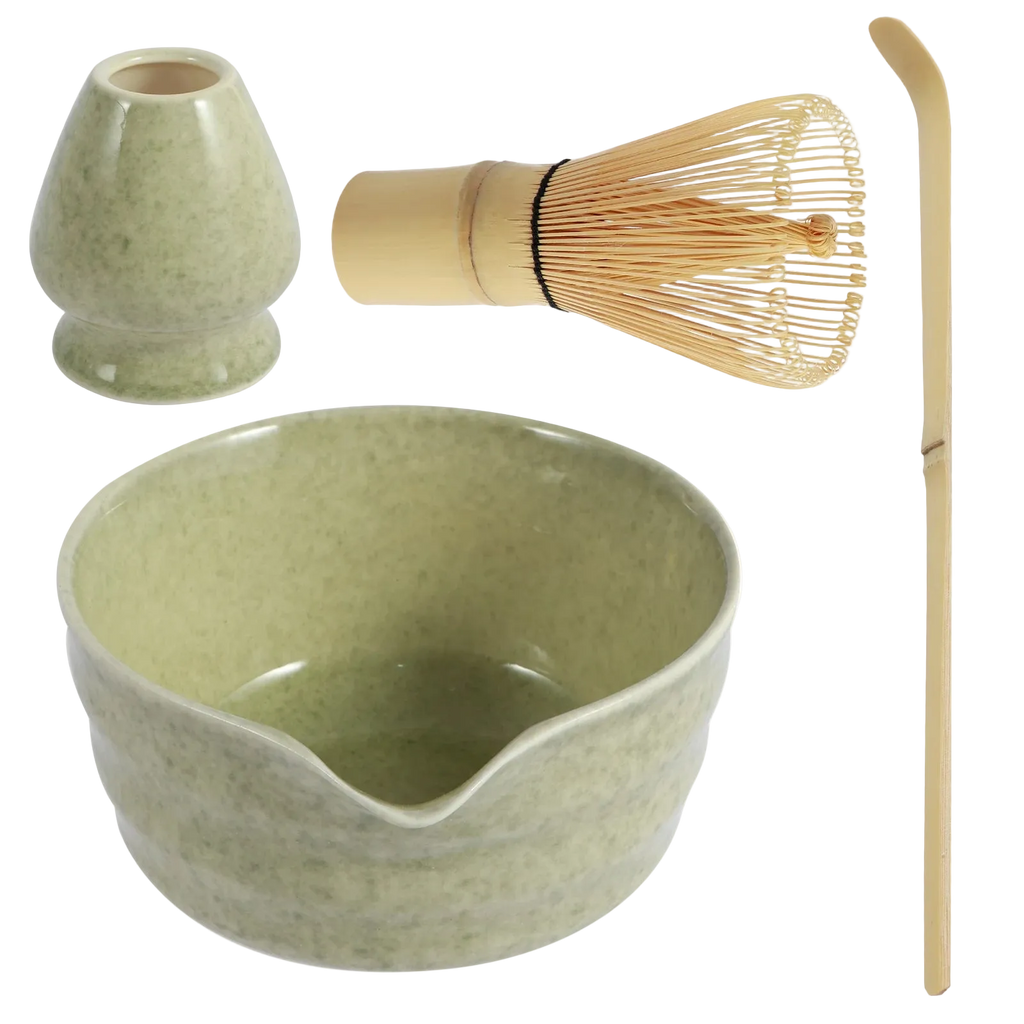 Matcha Ritual – 4-teiliges Keramik-Matcha-Set im japanischen Stil