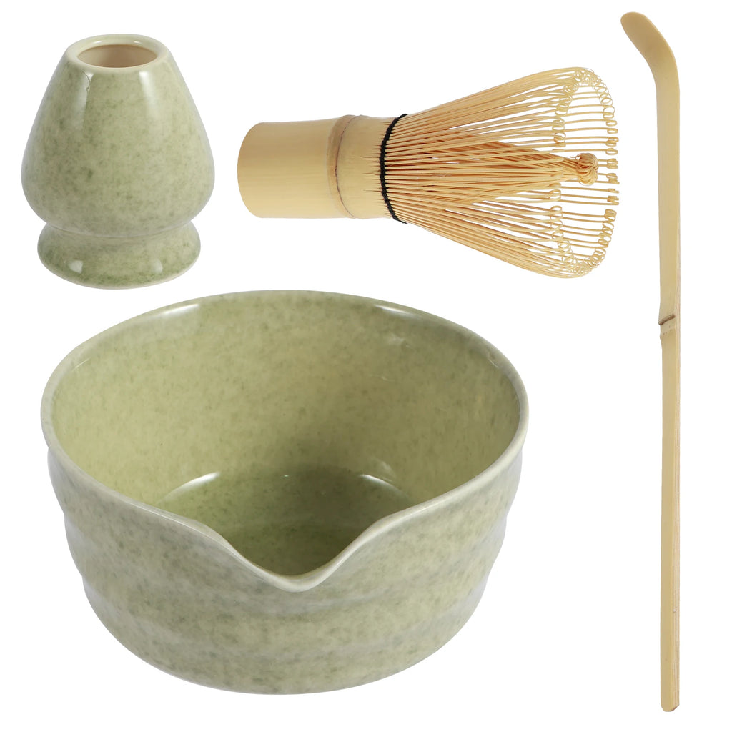 Matcha Ritual – 4-teiliges Keramik-Matcha-Set im japanischen Stil