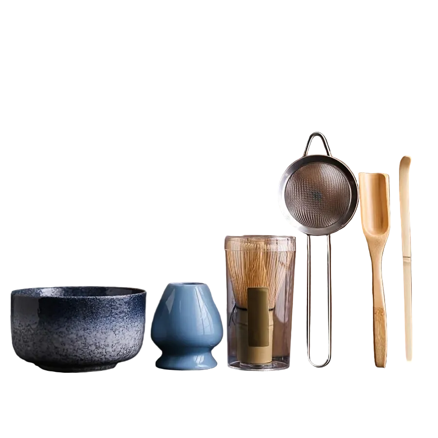 Matchova – 6-teiliges Keramik-Matcha-Set im japanischen Stil