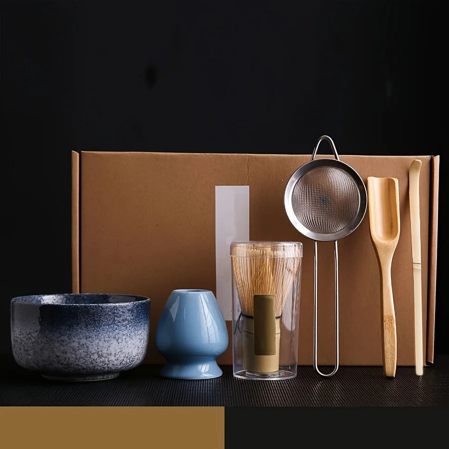 Matchova – 6-teiliges Keramik-Matcha-Set im japanischen Stil