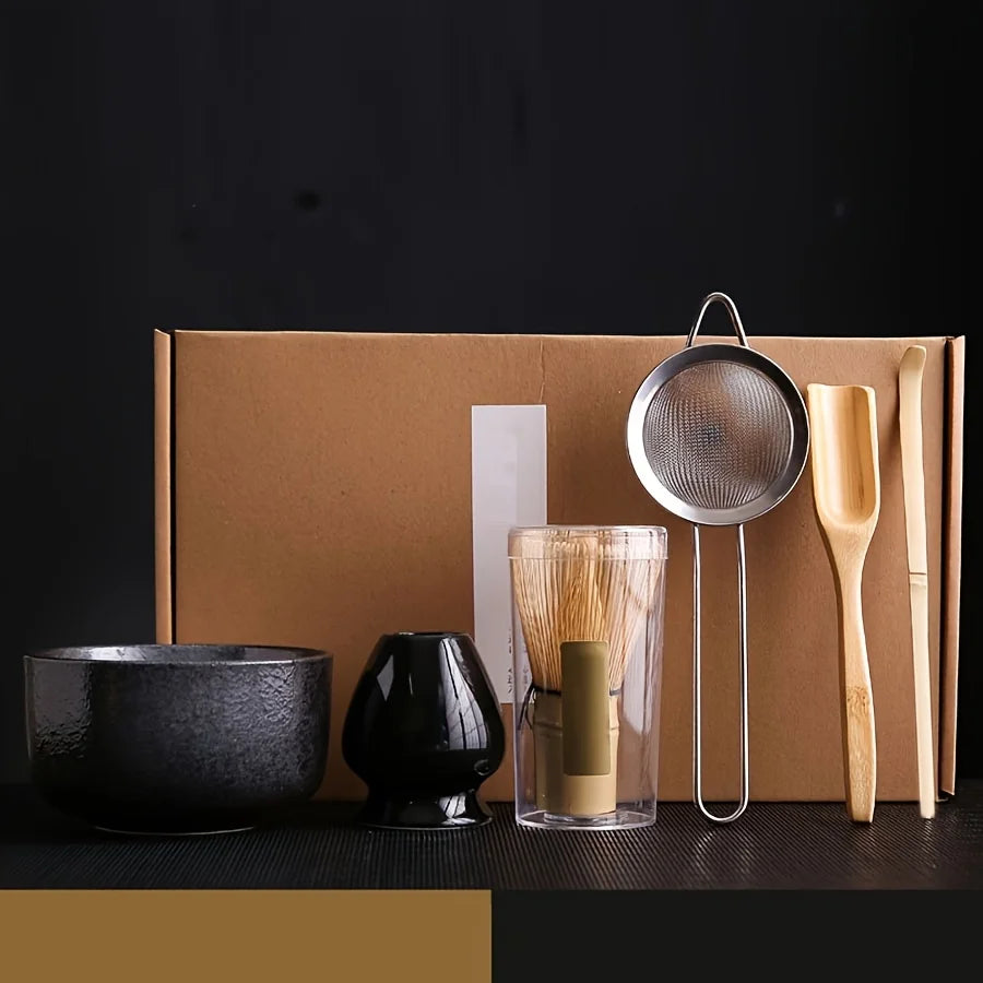 Matchova – 6-teiliges Keramik-Matcha-Set im japanischen Stil