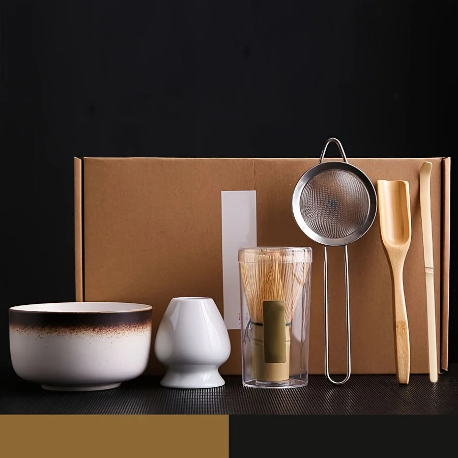 Matchova – 6-teiliges Keramik-Matcha-Set im japanischen Stil