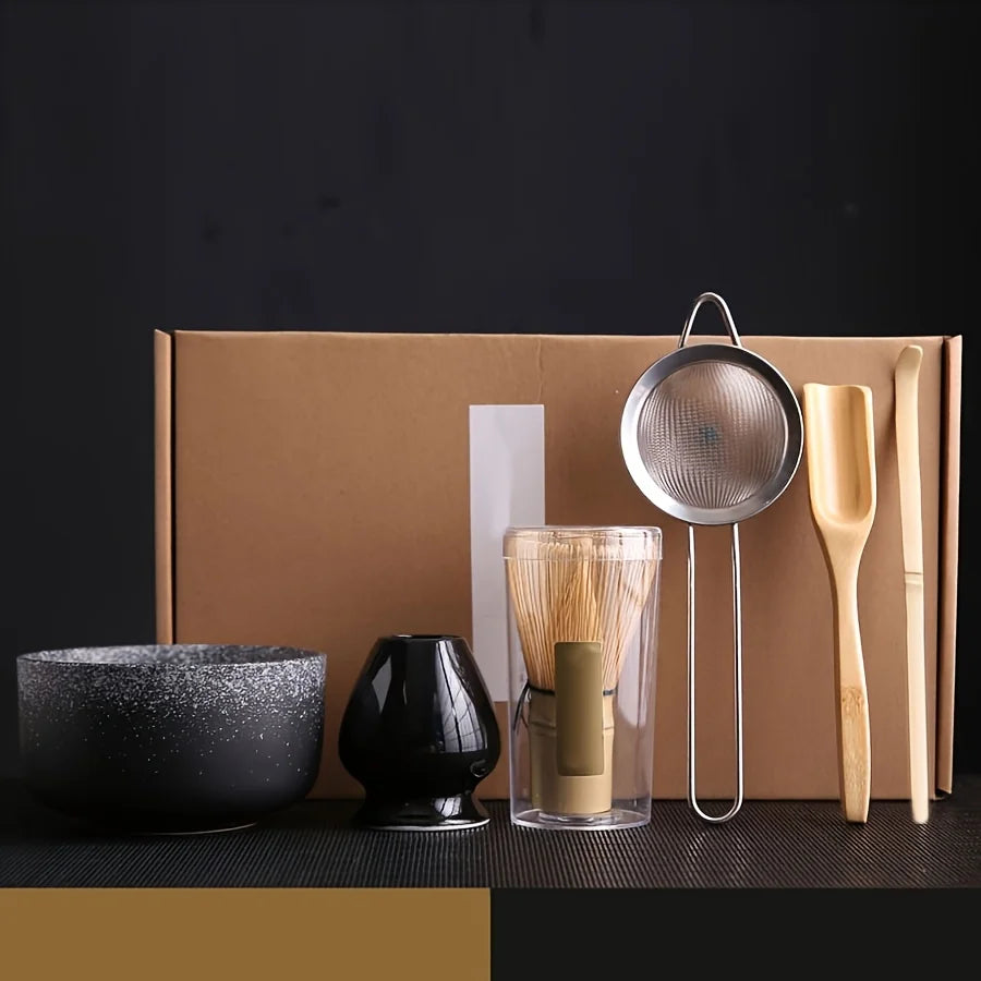 Matchova – 6-teiliges Keramik-Matcha-Set im japanischen Stil